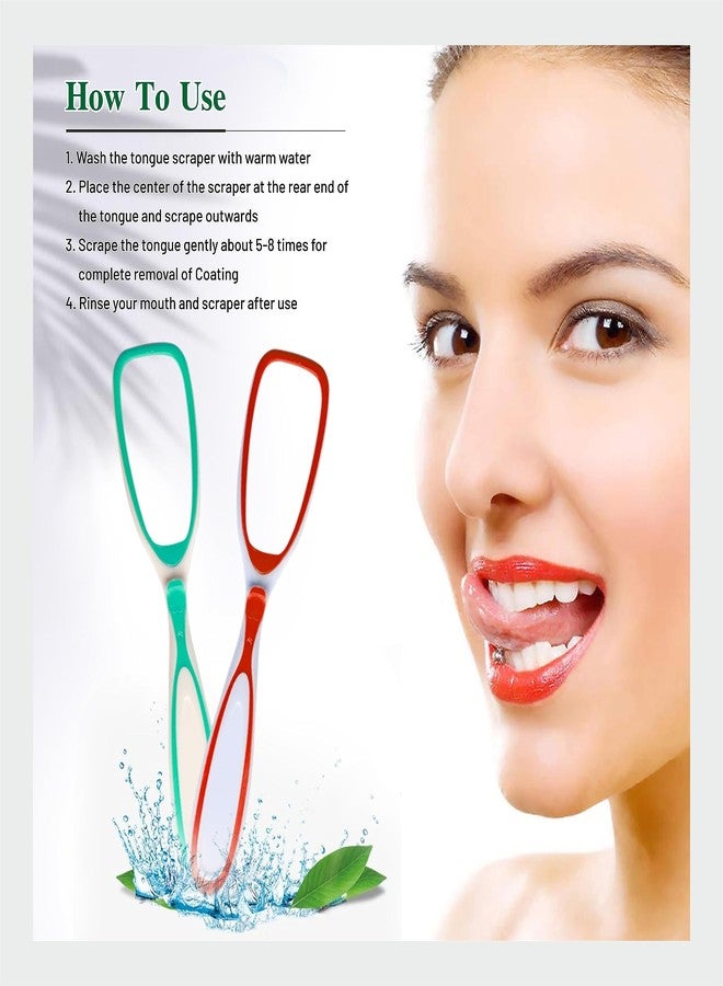 Nurpi plastic single handle Tongue Cleaner for Fights Bad Breath Oral Health Care Tool, Easy to Use for Adults and KidsTravel Friendly (pack of 5) - Image 4