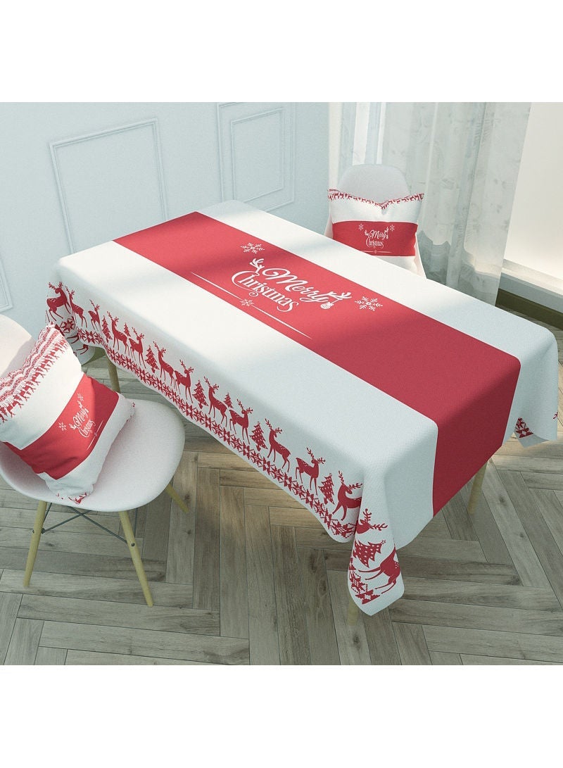 NIBEMINENT Simple Plaid Print Waterproof Table Cloth Multicolour 140x140cm - Image 1