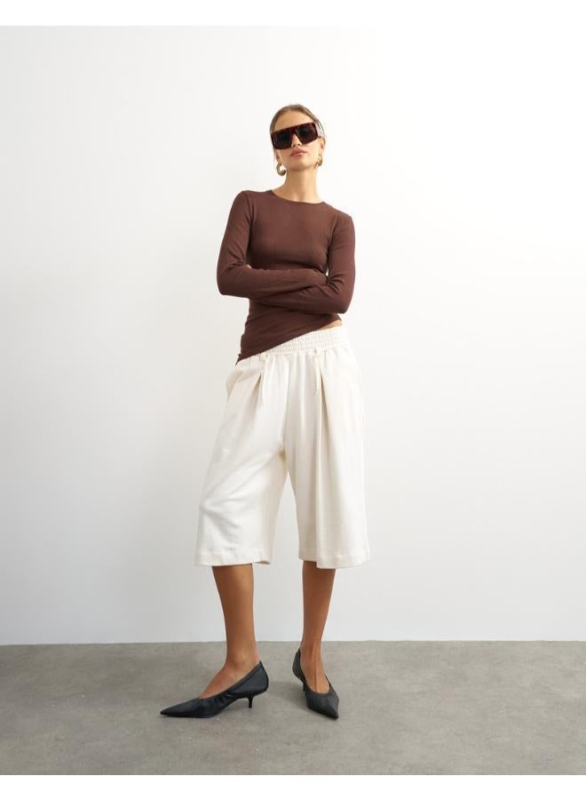 TOPSHOP Premium Rib Ruched Top - Image 4