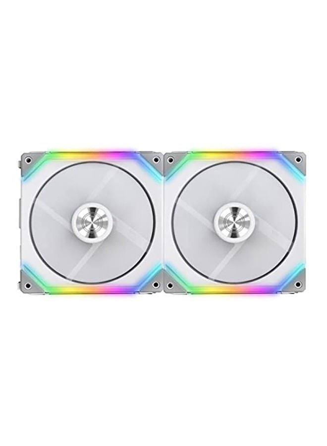 Lian Li Uni Fan Sl140 Double Pack White With Controller (ArGB 140mm Led Pwm Daisy-Chain) (Sl140-2 White Cooler) - Image 1