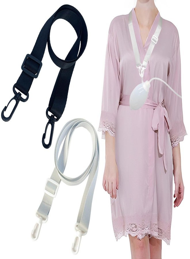 MAGNEECH 2 Pcs Adjustable Shower Lanyards for Mastectomy Drain Holder JP Drainage，Breast Cancer Lanyard-Surgery Recovery Management,Fter Mastectomy Must Haves (Black and Grey) - Image 2
