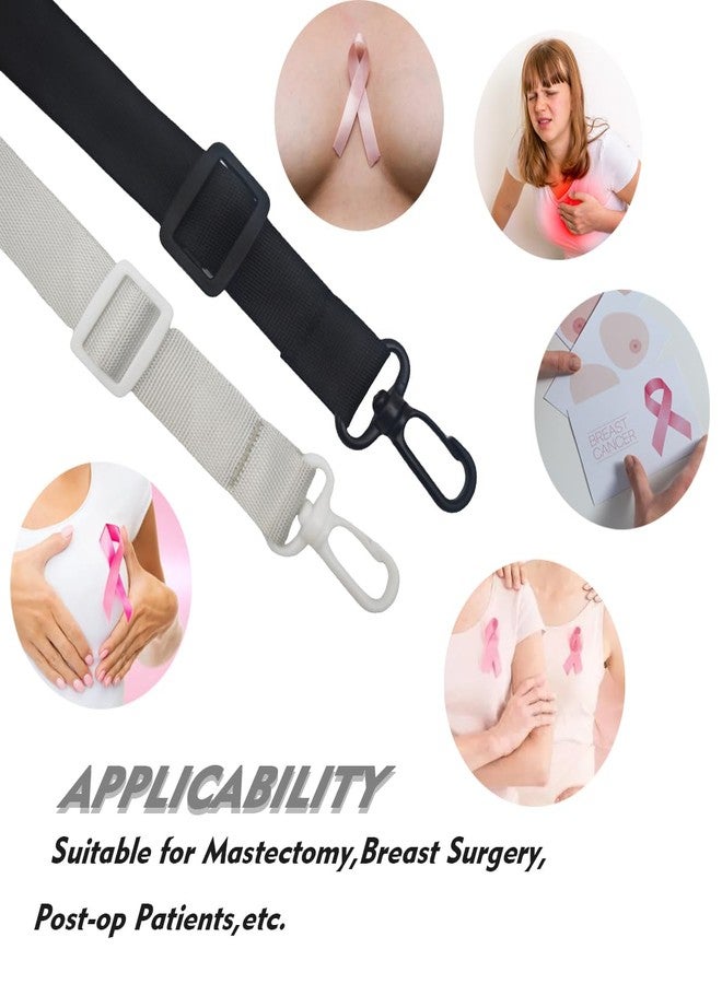 MAGNEECH 2 Pcs Adjustable Shower Lanyards for Mastectomy Drain Holder JP Drainage，Breast Cancer Lanyard-Surgery Recovery Management,Fter Mastectomy Must Haves (Black and Grey) - Image 5