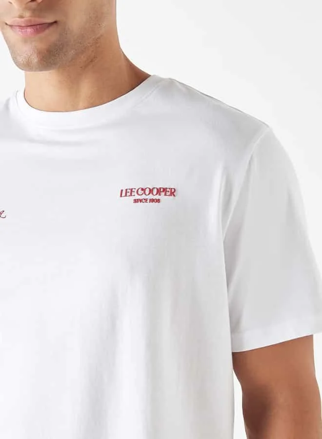 Lee Cooper Lee Cooper Printed Crew Neck T-shirt with Short Sleeves