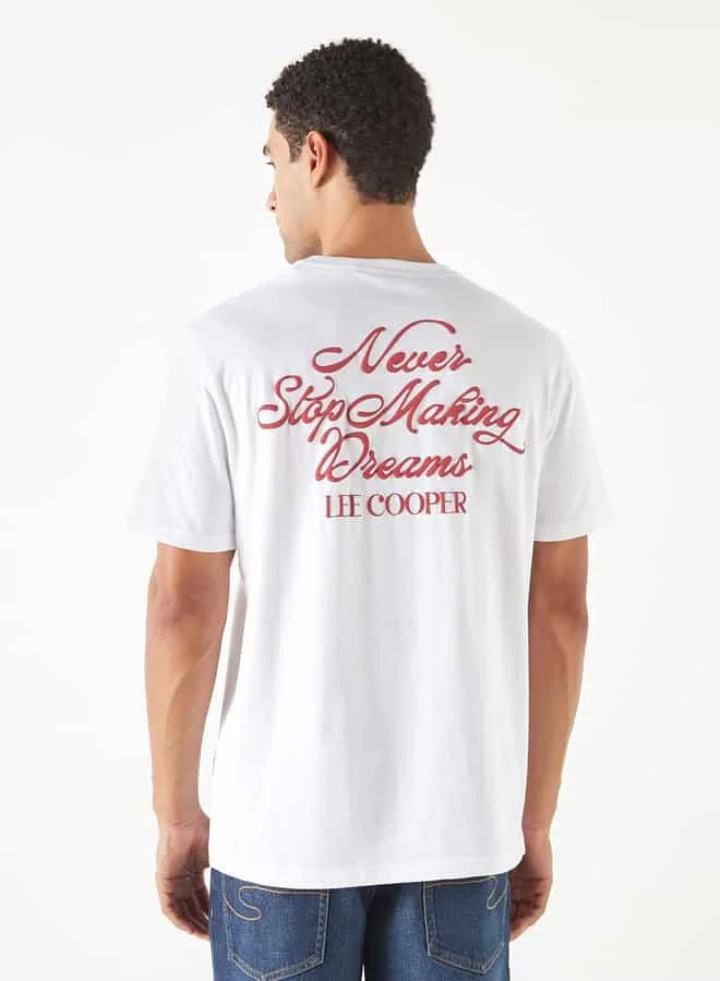 Lee Cooper Lee Cooper Printed Crew Neck T-shirt with Short Sleeves
