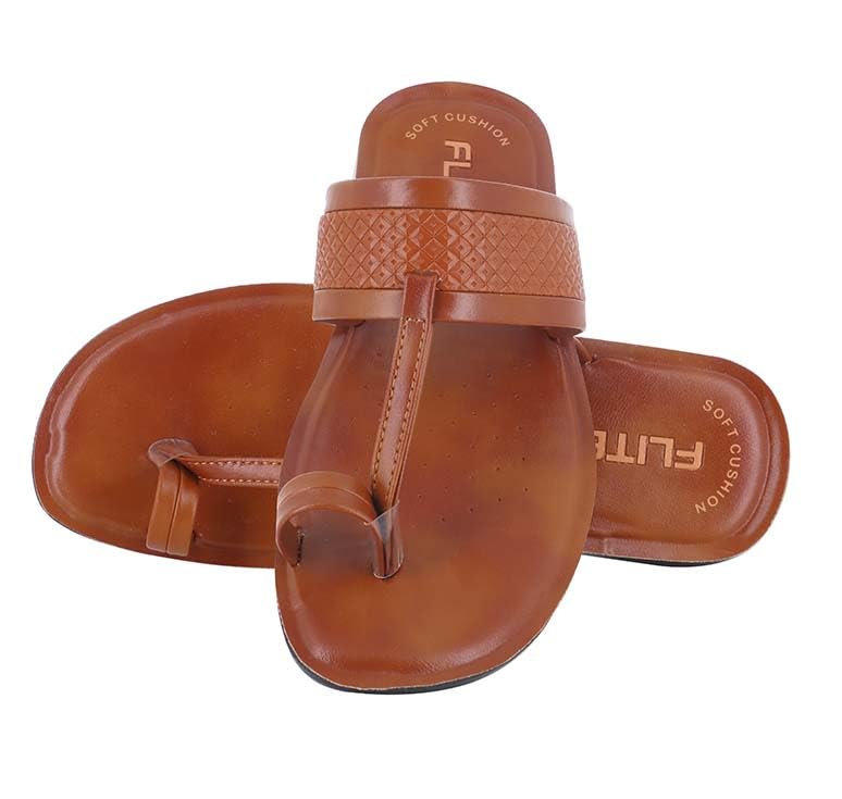 FLITE Men's Slippers/Kohlapuri Sandals for Men/Leather Slippers for Gents - Image 2