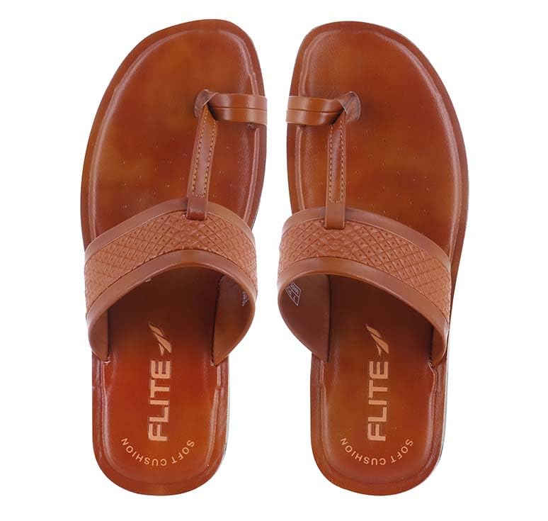 FLITE Men's Slippers/Kohlapuri Sandals for Men/Leather Slippers for Gents - Image 1