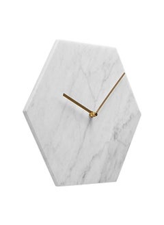 R&M R&M RM Natural Creative Marble Modern Designer Simple Wall Clock, Genuine Marble Wall Clock, 9 Inch Decorative Classic Modern Home Decor for Foyer, Living, Dining Room  - Image 1