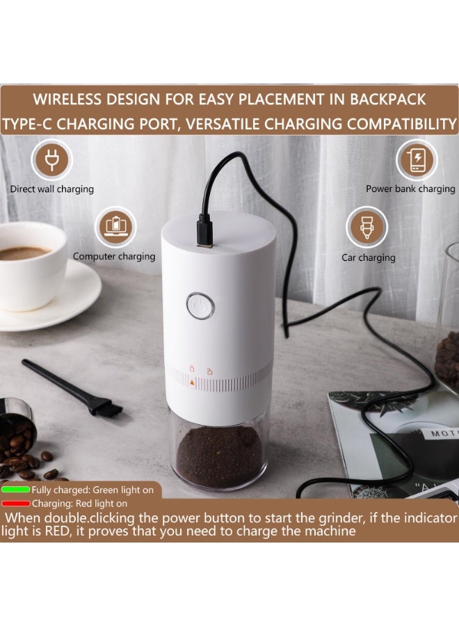 AL RAID Portable Coffee Grinder Small - Coffee Bean Grinder Electric with Multi Grind Settings for French Press, Cold Brew, Moka Pot, Pour-Over, Espresso Machine - Image 3