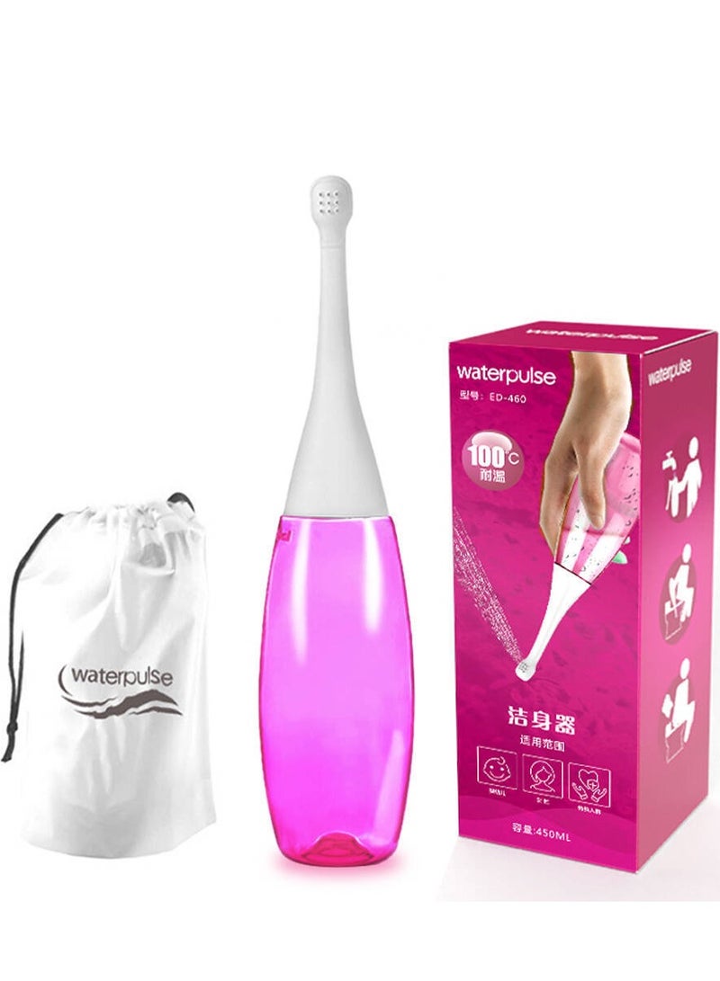 ووتر بالس بخاخ بيديه محمول للسفر للمرحاض، تنظيف/تهدئة العناية الشخصية بعد الولادة/رعاية الطفل، مع زجاجة بيديه محمولة، سعة 450 مل - Image 1