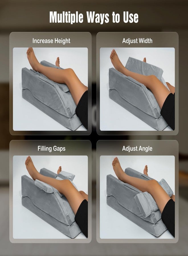 LightEase Adjustable Leg Pillow, Leg Elevation Pillows for After Surgery, Memory Foam Knee Hip Ankle Support for Pain Relief, Recovery, Blood Circulation, Swelling, Injury, Rest - Image 5