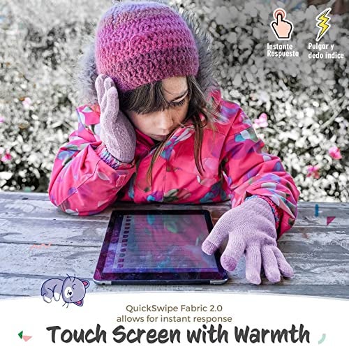 Rahhint Kids Winter Gloves for Boys Girls Children Toddler Thermal Wool Knit Gloves with Insulated Fleece Lining Keep Hand Warm Gift - Image 5