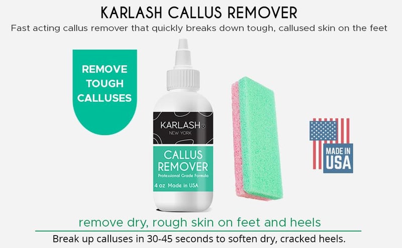 Karlash Callus Remover Gel for Feet and Foot Pumice Stone Scrubber Kit Remove Hard Skins Heels and Tough Callouses from feet Quickly and Effortless 4 oz (4 Ounce) - Image 2