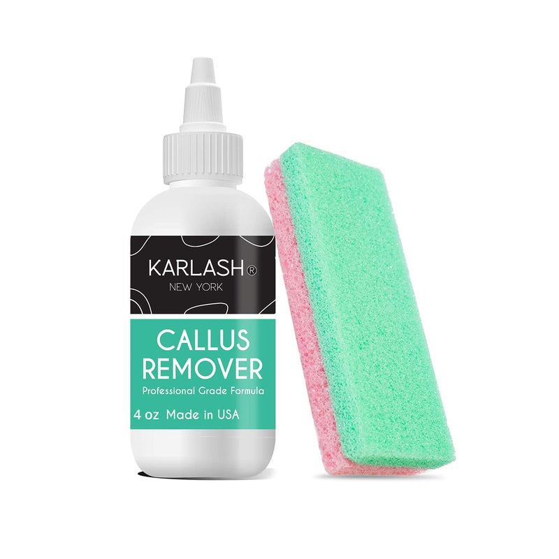 Karlash Callus Remover Gel for Feet and Foot Pumice Stone Scrubber Kit Remove Hard Skins Heels and Tough Callouses from feet Quickly and Effortless 4 oz (4 Ounce) - Image 1