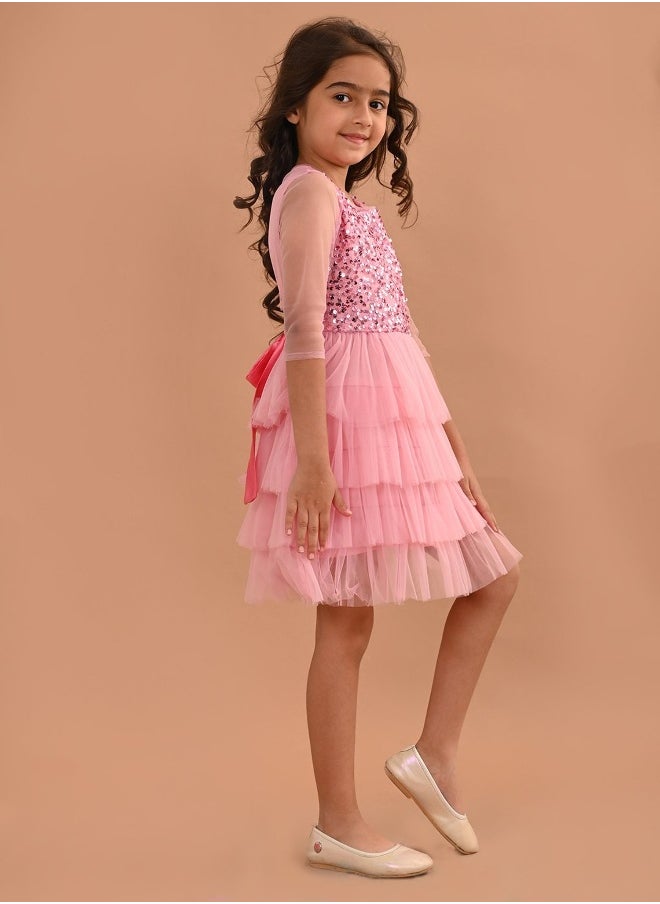 LILPICKS Sequin Partywear Dress 