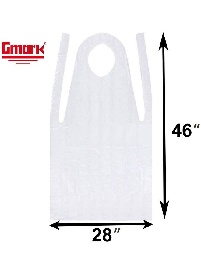 Gmark Poly Apron Individual Wrapped, Disposable PE Waterproof, Food, Cooking 100pcs GM0002 - Image 1