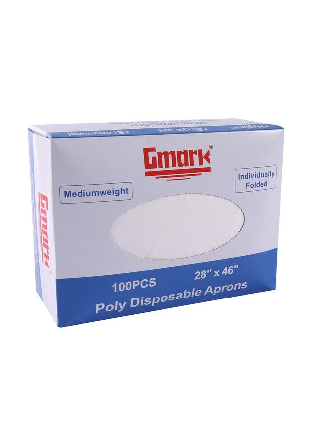 Gmark Poly Apron Individual Wrapped, Disposable PE Waterproof, Food, Cooking 100pcs GM0002 - Image 2