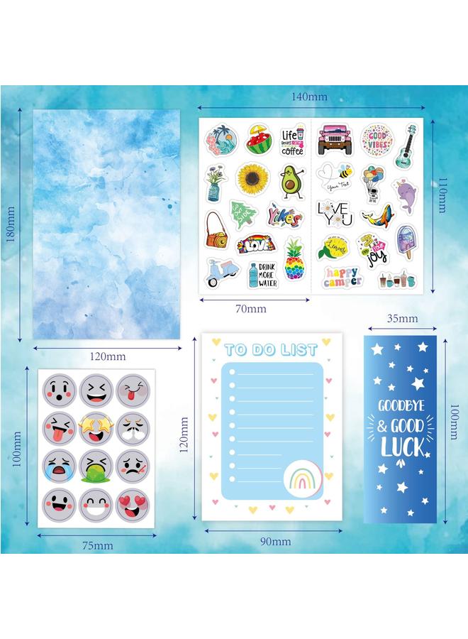 Bluejw DIY JOURNAL SET Blue Hand Account Diary Gift Box Scrapbook Sticker Children's Stationery Suit - Image 5