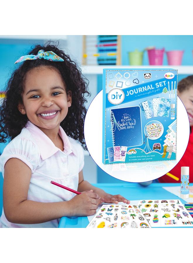 Bluejw DIY JOURNAL SET Blue Hand Account Diary Gift Box Scrapbook Sticker Children's Stationery Suit - Image 4