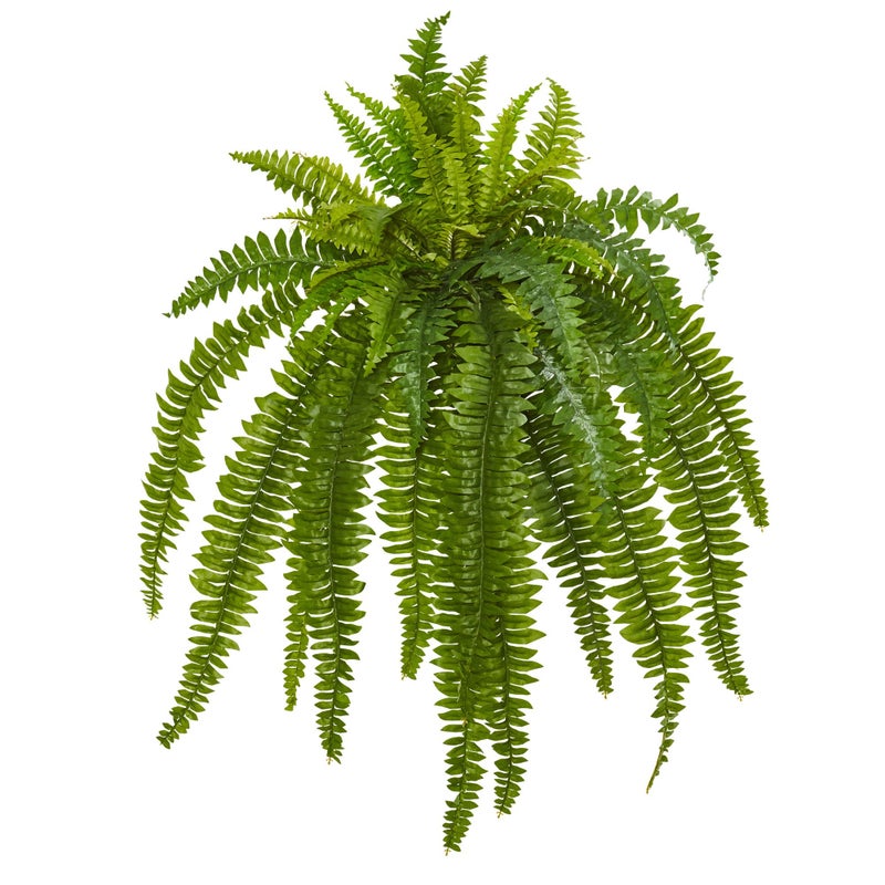 Nearly Natural Nearly Natural 35 Boston Fern Artificial Set of 2 Silk Plants Green 