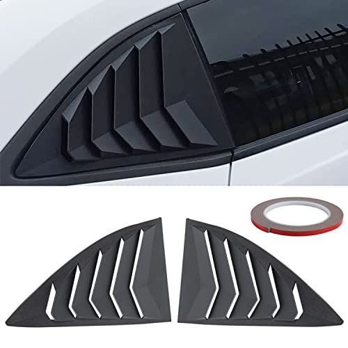 Camoo Side Window Louvers Matte Black Compatible with Chevrolet Chevy Camaro 2010 2011 2012 2013 2014 2015 Left Right 2PCS Windshield Sun Shade Cover Lambo Style - Image 1