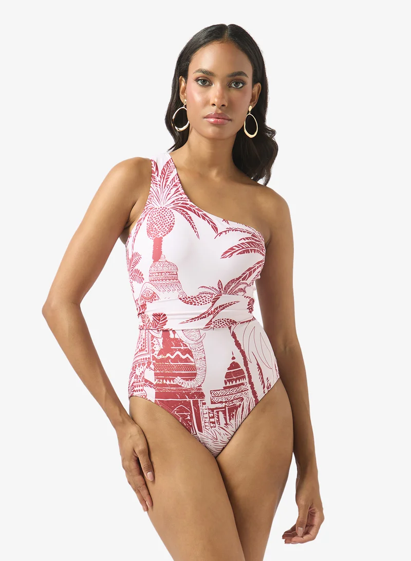 Ella  Printed Swimsuit With Beach Sarong for Women | Best Price UAE