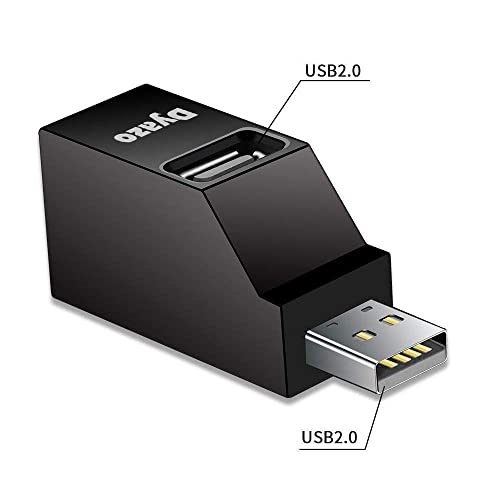 Dyazo 3-Port USB Data Hub High Speed Splitter Plug/Box/Adapter Expansion, Small, Compact, Universal Data Transfer, Wide Compatibility: Windows, Mac OS (Black) - Image 3