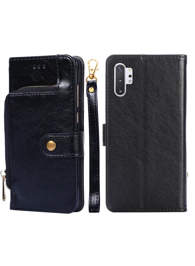 S-TOP Case For Samsung Galaxy Note10+ Zipper Bag PU + TPU Horizontal Flip Leather Case with Holder & Card Slot & Wallet & Lanyard - Image 1