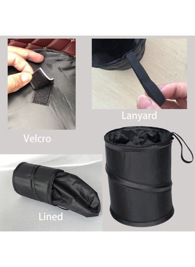 Ecloud Shop ® 2 PCS Portable Foldable Car Trash Can Universal Foldable Car Waste Paper Bin Hanging Storage Box Travel Bag - Image 5