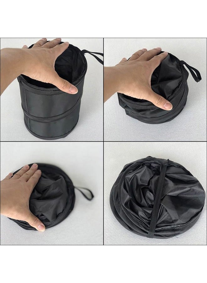 Ecloud Shop ® 2 PCS Portable Foldable Car Trash Can Universal Foldable Car Waste Paper Bin Hanging Storage Box Travel Bag - Image 4