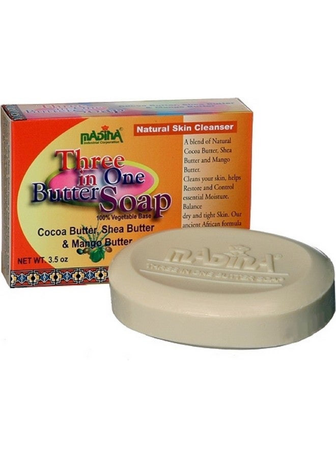 Madina Three In One Butter Soap 3.5 Oz (Pack Of 3)