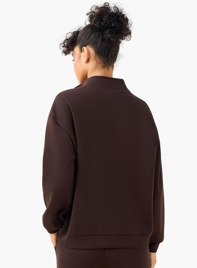 SP Characters Half Zip Sweatshirt with Lilo and Stitch Print - Image 3