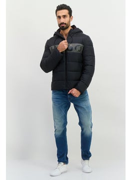 HUGO BOSS Men Hooded Logo Puffer Jacket, Black  - Image 4