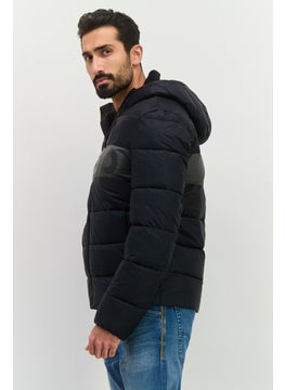 HUGO BOSS Men Hooded Logo Puffer Jacket, Black  - Image 2