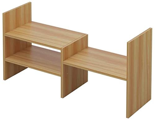 UniArt Bookshelf for Desk Perfect for OfficeLiving Room Dcor Beige 64x17x36CM