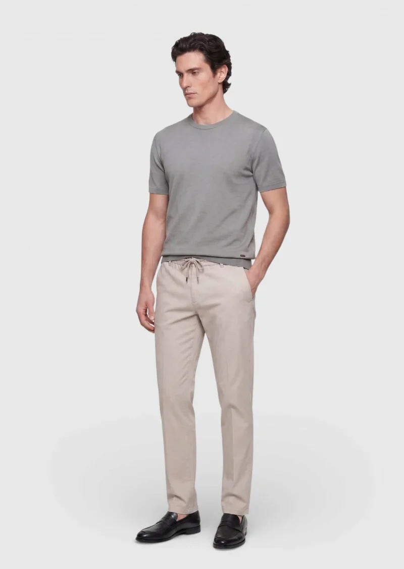 RAMSEY Mink Plain 100% Cotton T-Shirt