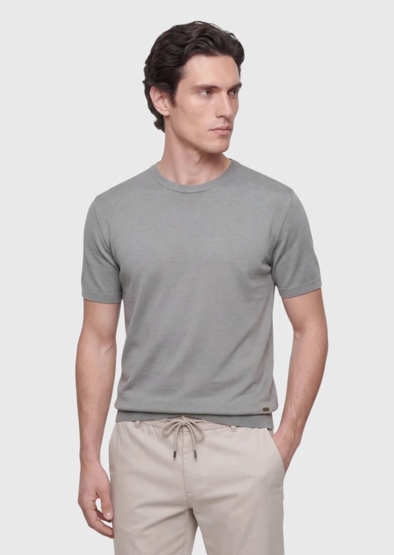 Ramsey Mink Plain 100% Cotton T-Shirt