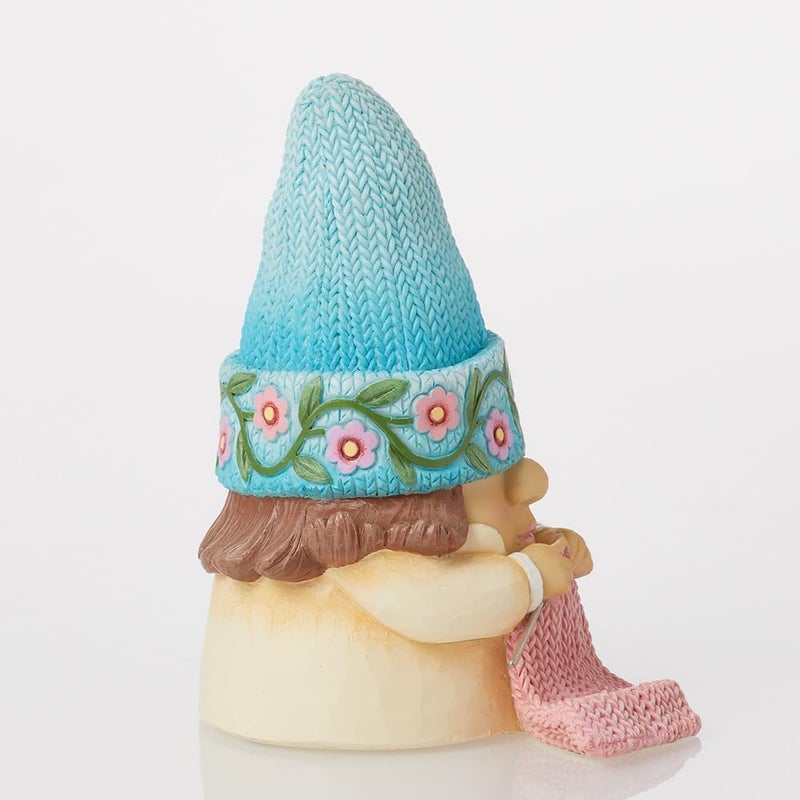 Enesco Jim Shore Heartwood Creek Gnome Knitting Figurine- Stone Resin Hand Painted Crafted Collectible Gnomes Mini Figurines Home Decor Statue, 3.94 Inch - Image 1