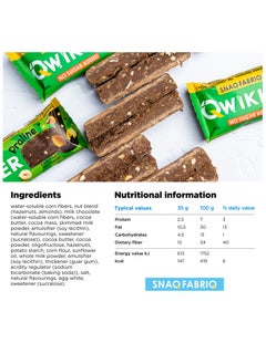 Snaq Fabriq Qwikler Bar with Chocolate Nut Praline No Sugar Added 12x35g  - Image 4