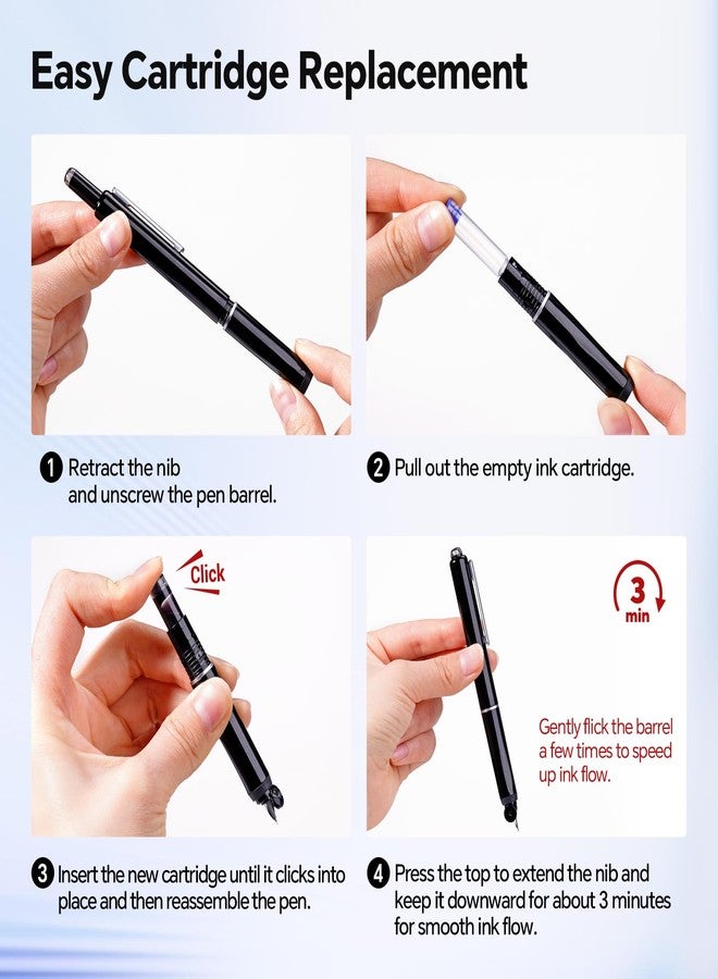 WRITECH قلم حبر قابل للسحب من WRITECH Clictek: خراطيش حبر أسود برأس رفيع - Image 4