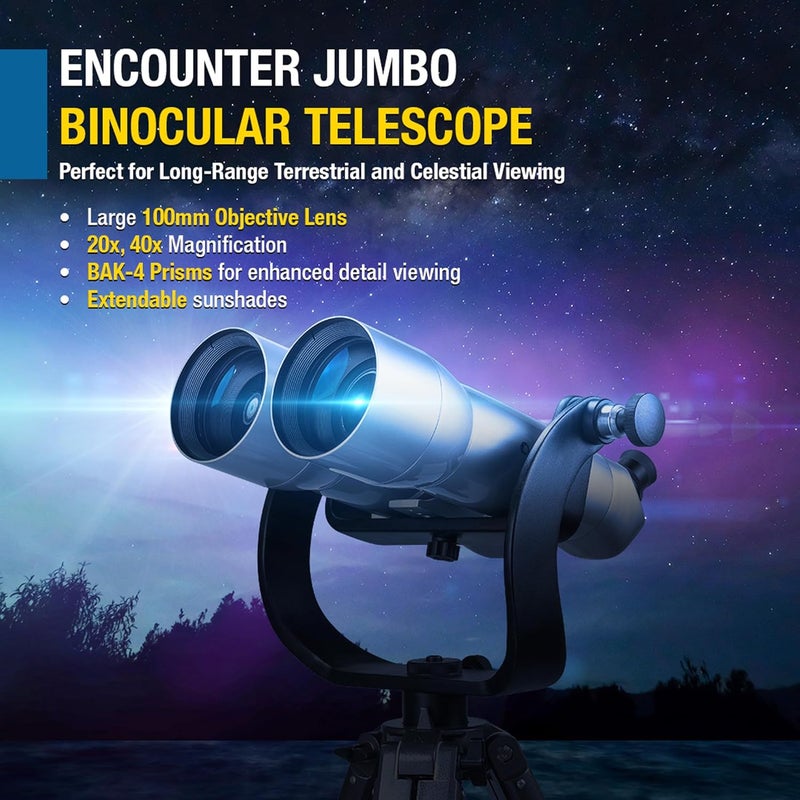 Barska Encounter 20x 40x100 Waterproof High Power Jumbo Binoculars with Premium Hard Case for Astronomy Stargazing and Long Range Viewing - Image 3