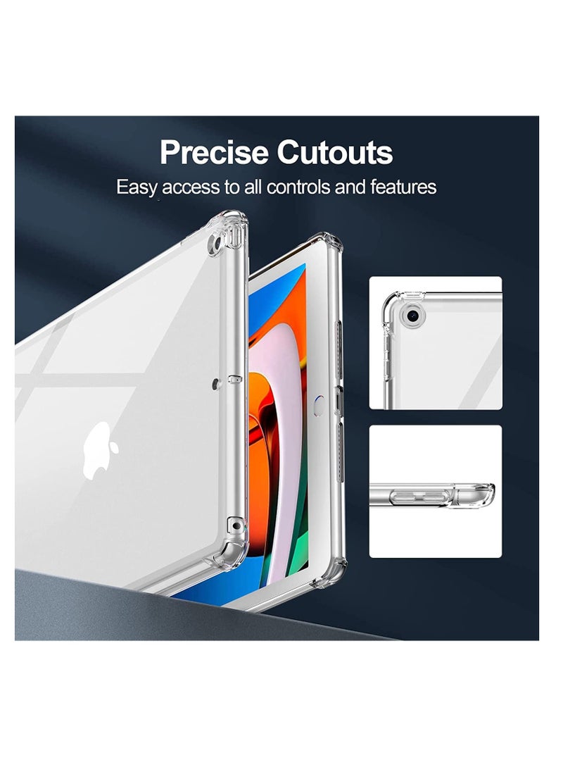 Case for iPad 9th/8th/7th Generation iPad 10.2 Case 2021&2020&2019, Transparent Clear Shockproof TPU Protective Case (Clear)