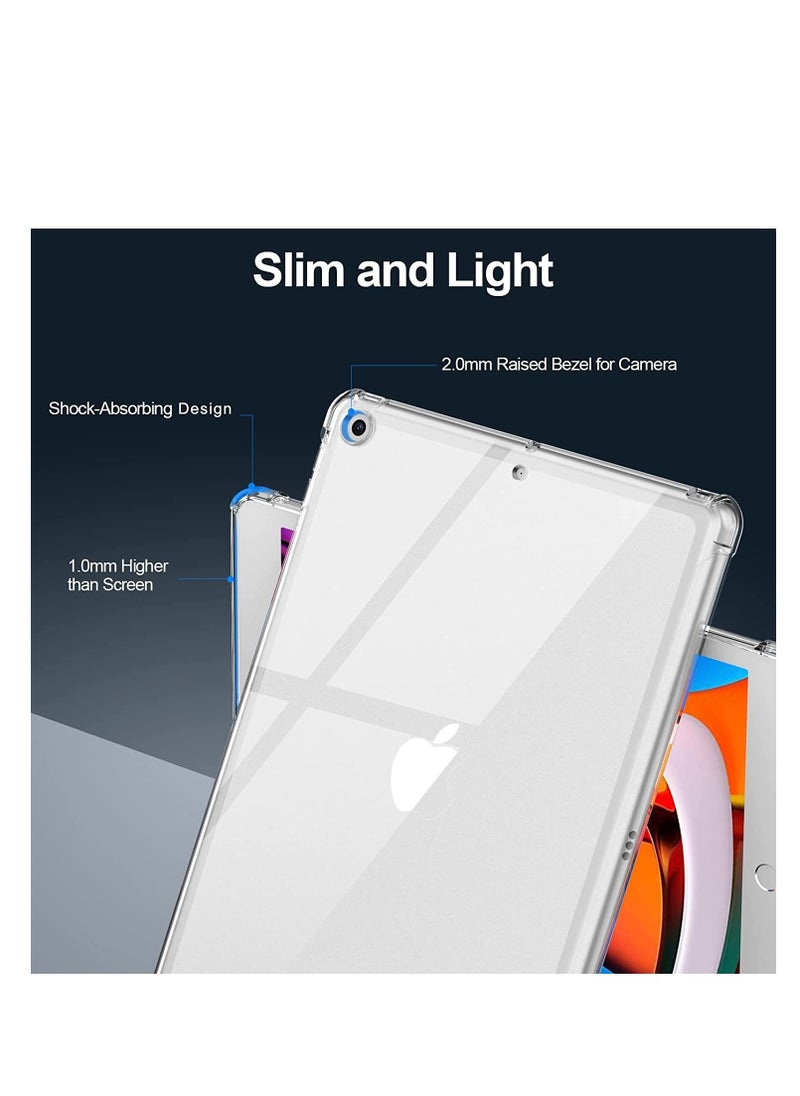 Case for iPad 9th/8th/7th Generation iPad 10.2 Case 2021&2020&2019, Transparent Clear Shockproof TPU Protective Case (Clear)