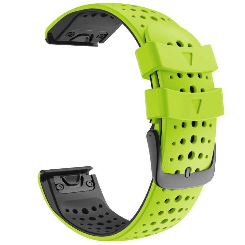 Bluejw EraySun 22mm Quick Release Silicone Breathable Replacement Watch Strap for Garmin Fenix 6 Pro, Fenix 5 Plus, Forerunner 945 – Comfortable & Durable Sport Band - Image 1