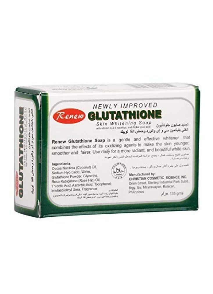 Renew Glutathione Skin Whitening Soap 135g – Brightening Soap with Vitamin C and Alpha Lipoic Acid - Image 2