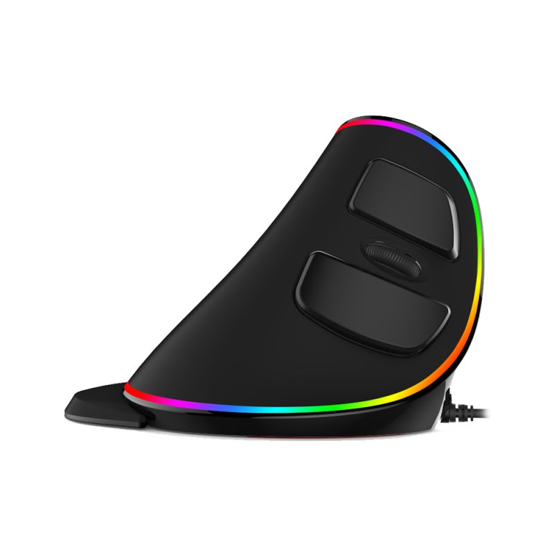DELUX Ergonomic Mouse Floral Vertical Design Forearm Support Wrist Pain Relief - 5 Adjustable DPI 4000 DPI Optical Sensor USB Mouse for Daily Work Gaming - Image 4