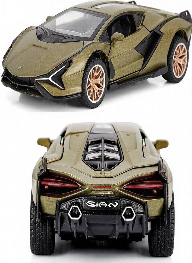 Space Enterprises Lamborghini Sian Toy Car 1:32 Exclusive Alloy Metal Pull Back Die-cast Car Diecast Metal Pullback Toy Toy for Kids (Colors as Per Stock) - Image 1