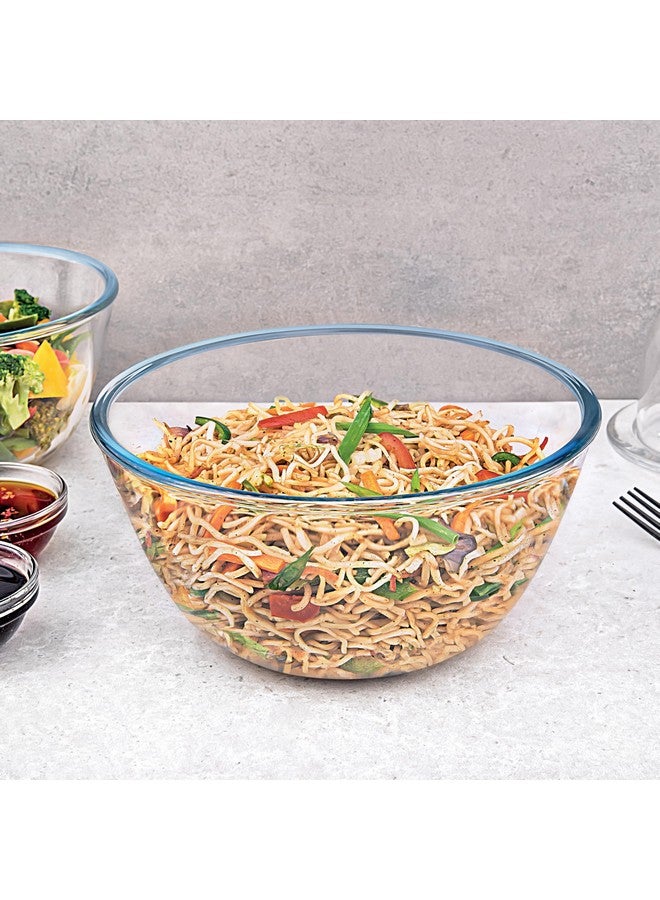 La Opala Cook Serve Store 100% Borosilicate Glass Bakeware & Serveware | Mixing Bowl, Round 750 ml | for Baking & Serving | Microwave & Oven Proof | Dishwasher & Freezer Proof | Durable | Transparent - Image 1