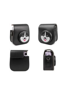 KASTWAVE PU Leather Case for Fujifilm Instax Mini 11, with Adjustable Shoulder Strap Instant Camera Cover Black Dog Designed  - Image 5