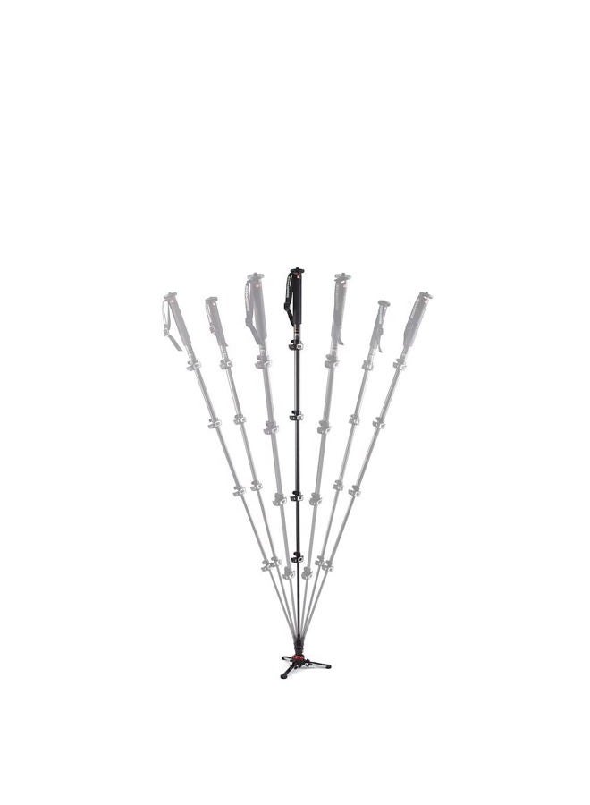 Manfrotto MVMXPROC5، monopod من ألياف الكربون 5 أقسام، قاعدة فلويد تك، نظام قفل سريع للطاقة، محمول، تصوير فيديو احترافي، أسود - Image 2