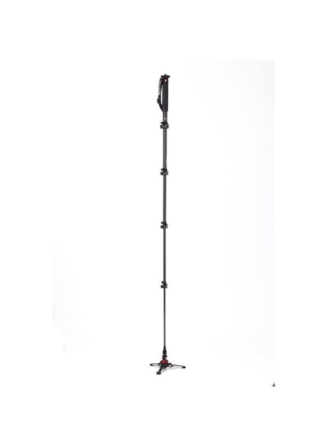 Manfrotto MVMXPROC5، monopod من ألياف الكربون 5 أقسام، قاعدة فلويد تك، نظام قفل سريع للطاقة، محمول، تصوير فيديو احترافي، أسود - Image 3